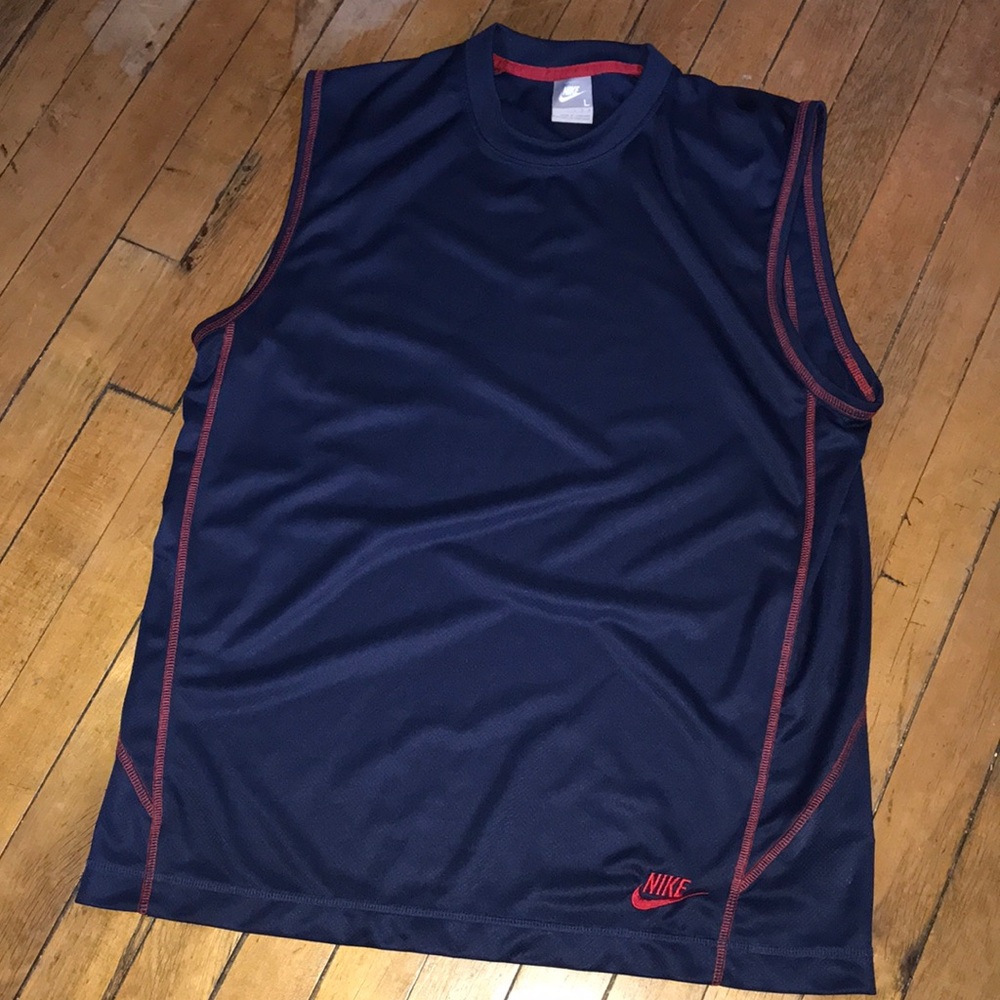 Nike Navy Sleeveless Athletic Tank with Red Accents Fall 2008